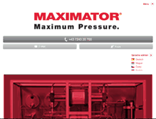 Tablet Screenshot of maximator-ht.com